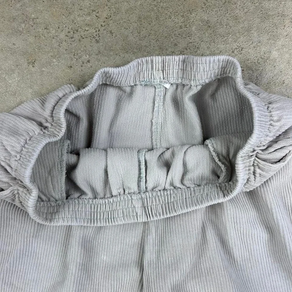 Vintage Corduroy Sweatpants Size Small Cream Blank Straight Leg Wide Whale